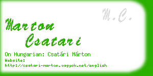 marton csatari business card