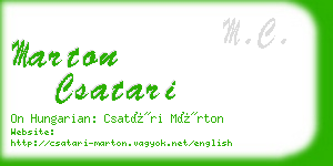 marton csatari business card